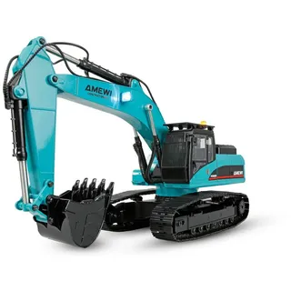AMEWI RC-Baumaschine Bagger 14CH RTR blau/petrol (G705E)