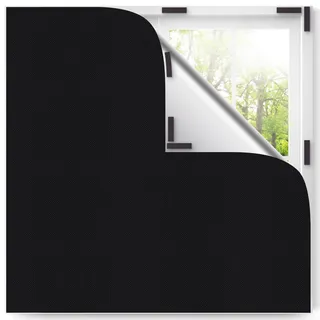 Inwee Fenster Verdunkelung Magnetisch 100% Lichtabschirmend, 200x145cm Verdunkelungsrollo ohne Bohren,Innen Sonnenschutz Fenster Abdunkeln,Hitzeschutz Verdunklungsstoff für Dachfenster, Reise