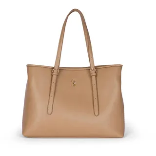 U.S.POLO ASSN. - Shopper Tasche aus polyurethan, beige (20 X 13 X 20 cm) - Einheitsgröße