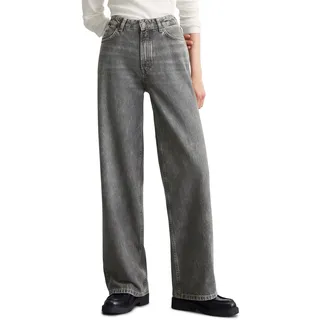 Marc OߴPolo Denim Damen Jeanshose aus Bio-Baumwolle Wide Fit, Grau (Medium Grey Multi 10), W26/L32 - 26W / 32L