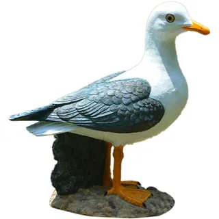 FSLLWGWG Garten-Vogelstatue,Möwe Outdoor-Statue, Seevögel-Skulptur, Strandstatue, Dekoration, Kunstharz, Tierornamente, Küstenstranddekoration, Terrassendekoration, Strand für den Außenbereich (A)