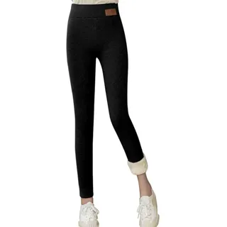 Tianbi Super dicke Kaschmir-Leggings für Damen, Winter, eng, dicker Samt, Wolle, Kaschmir-Hose, hohe Taille, Push-Up-Fleece-Hose, Leggings, Übergröße