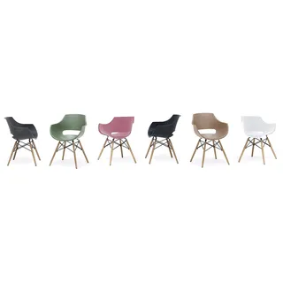 Esszimmerstuhl MCA FURNITURE "ROCKVILLE" Stühle Gr. B/H/T: 57 cm x 80 cm x 58 cm, 4 St., Massivholz, weiß (weiß, buche klar lackiert) Küchenstühle