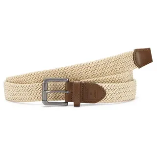 AUTHENTIC LE JOGGER Hüftgürtel Herrengürtel, Anzuggürtel, Jeansgürtel, Hosengürtel, Stretchgürtel Flechtgürtel, Gürtel für Jeans & Hosen aus elastischem Material beige 85