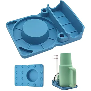 Abtropfgestell für Stanley Cup,Flaschenständer aus Lebensmittelechtem Silikon,Trockenständer Abtropfhalter Flaschen Schnelltrocknende für Stanley Cups mit 30/40 oz Deckel,Strohhalme,Zubehör (Blau)
