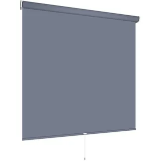 Springrollo Mittelzugrollo Schnapprollo Tür Fenster Rollo Vorhang Breite 60 bis 200 cm Höhe 180 cm Stoff blickdicht lichtdurchlässig Sonnenschutz Sichtschutz (Größe 80 x 180 cm, Farbe Dunkelgrau)