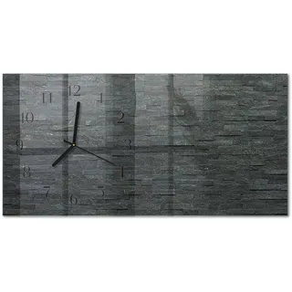 WANDUHR aus Glas 60x30 cm - Schieferstein