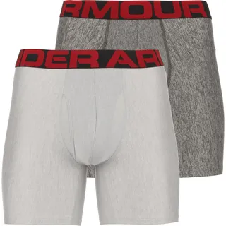 Under Armour UA Tech 6 Boxerjock mod gray light heather/jet gray light heather-011 S 2er Pack