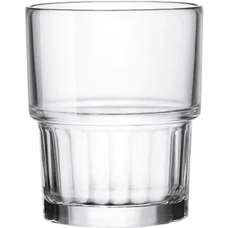 Bormioli Rocco Lyon Wasserglas 210 ml, stapelbar, gehärtetes Glas, 6 Stück