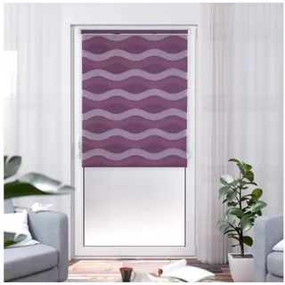Doppelrollo Welle, K-HOME, Lichtschutz, ohne Bohren, Klemmfix, im Festmaß rot 90 cm x 150 cm