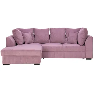 Cantus Ecksofa, Pflaume, Kunststoff, 3-Sitzer, Füllung: Schaumstoff, Ottomane links, L-Form, 259x174 cm, Stoffauswahl, seitenverkehrt erhältlich, Hocker Rücken echt, Wohnzimmer, Sofas & Couches, Wohnlandschaften, Ecksofas