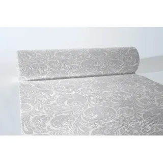 Mank Tischläufer Airlaid Jordan in Silber, 40 cm x 24 m, 1 Stück - Tischtuch Ornamente