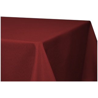 Tischdecke 110 x 110 cm quadratisch Bordeaux Leinenoptik Lotuseffekt Tischwäsche Wasserabweisend Tischtuch Fleckenabweisend Bügelfrei Abwischbar Waschbar Innen und Außen Perleffekt