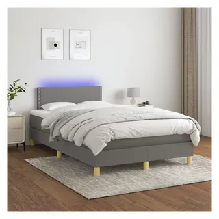vidaXL Boxspringbett 120 x 200 cm Grau