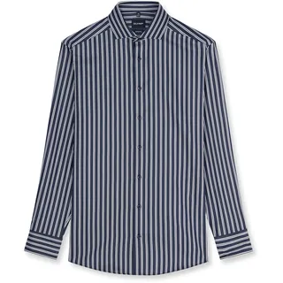 Olymp Businesshemd mit Streifen-Muster blau 41