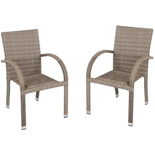 deluke VESNA Gartenstuhl 57 x 64 x 90 cm hellbraun 2 St.