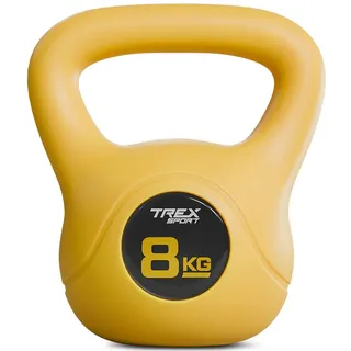 trex sport Kettlebell 8 kg Kugelhantel Schwunghantel gelb