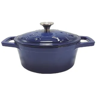 Grillfürst Bratentopf Grillfürst Dutch Oven Sternentöpfchen / Gusseisen Bräter - emailliert - S - blau