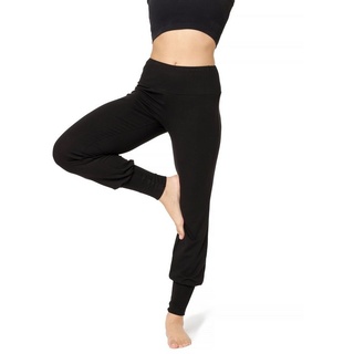 Bellivalini Leggings Yoga Hose Damen Trainingshose BLV50-278 (1-tlg) aus Viskose, elastischer Bund schwarz XL