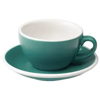 Cappuccino-Tasse mit Untertasse Loveramics Egg Teal, 200 ml