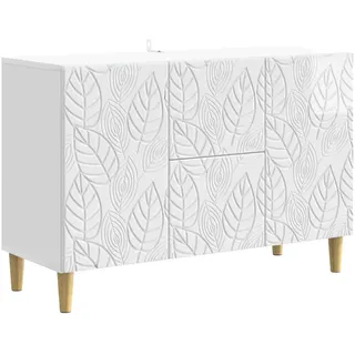 vidaXL Sideboard 89 x 34,5 x 60 cm Hochglanz Weiß