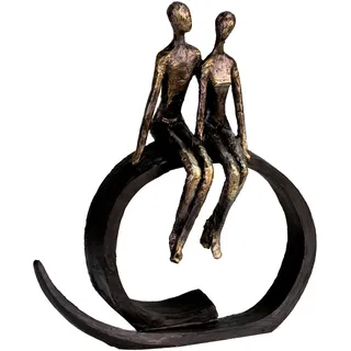 Dekofigur CASABLANCA BY GILDE "Skulptur Close" Dekofiguren Gr. B/H/T: 30 cm x 35 cm x 12 cm, braun (bronzefarben) Deko-Objekte