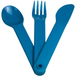 TUPPERWARE To Go Picknick Besteck SET türkis Messer + Gabel + Löffel + Box + Trichter