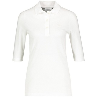 Lacoste Poloshirt Damen Poloshirt Slim Fit Kurzarm (1-tlg) weiß 46