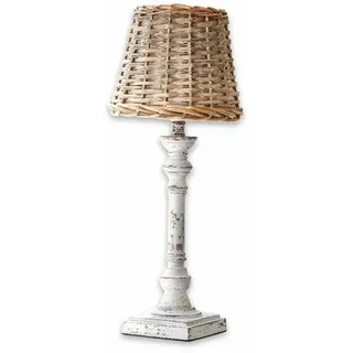 Mirabeau Tischleuchte Tischlampe Noelie braun/antikweiß braun