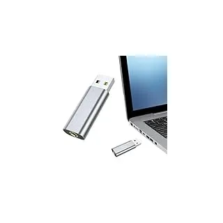 USB-Audio-Adapter – kompakter USB-auf-3,5-mm-Kopfhörer-Mikrofon-Kombi-Konverter, praktische Lösung, leichte digitale Soundkarte, Universal-Audio-Ausgangs-Schnittstelle für PC, Notebook, Linux