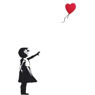 Grindstore Banksy Poster Mädchen mit Luftballon 61x91.5cm