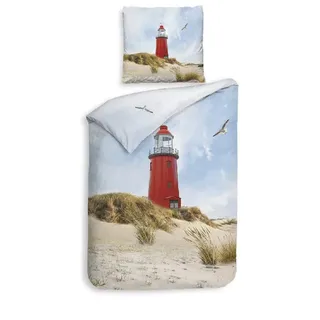 Heckett and Lane Wendebettwäsche Faro, Mako-Satin, 2 teilig, maritimes Design, hochwertiges Mako-Satin, Bettwäsche ab 135x200 cm. bunt