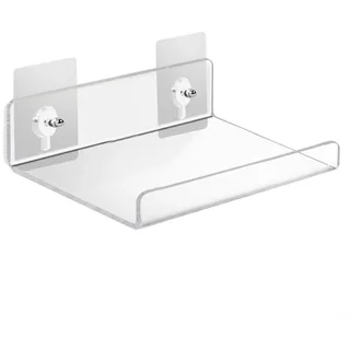 SPORTARC Schwebende Acryl-Regale, transparentes selbstklebendes Wandregal, Acryl, stanzfreies Regal für Schlafzimmer, Badezimmer, Küche, Wohnzimmer