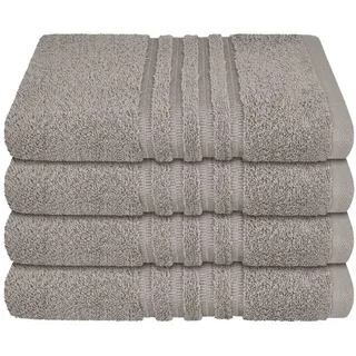 SCHIESSER Milano Handtuchset 50 x 100 cm hellgrau 4 St.