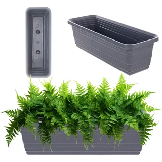 Kadax Blumenkasten 50 x 11,5 x 14,5 cm Anthrazit