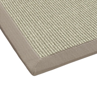 BODENMEISTER Sisal-Teppich modern hochwertige Bordüre Flachgewebe, verschiedene Farben und Größen, Variante: beige natur weiss, 67x133