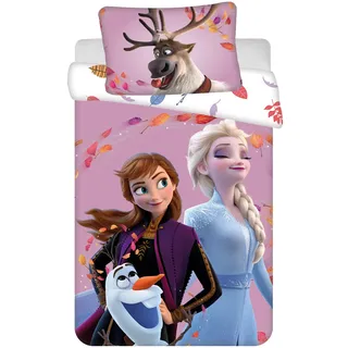 Eiskönigin Babybettwäsche 100x135 + Kissenbezug 40x60 ELSA Anna Olaf Junge | Baby-Bettwäsche | Naturbaumwolle weich atmungsaktiv Oeko-Tex | Sven Disney | Mädchen 0-3 | Kinderbett | Maschinenwaschbar