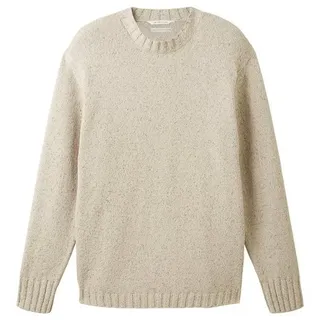 TOM TAILOR Rundhalspullover beige|braun L