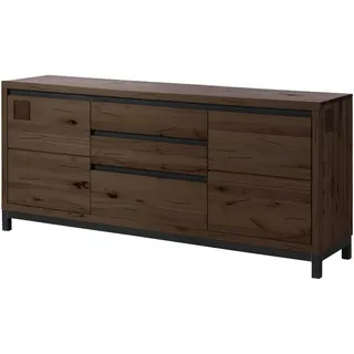 MASSIVMOEBEL24.DE Sideboard 190 x 85 x 45 cm Tabacco Braun geölt