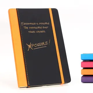 CustomDesign.Shop Personalisierter Hardcover-Notizbuch | Schaffen Sie ein ganz einzigartiges Geschenk | Individuell bedruckt Geschenkidee (Orange)