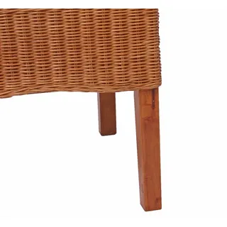 Mendler 2er-Set Esszimmerstuhl Korbstuhl Stuhl M42, Rattan - mit Sitzkissen