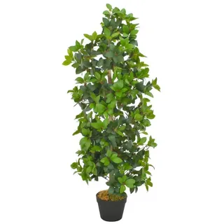 Kunstpflanze Künstlicher Lorbeerbaum 120 cm Grün und Braun, furnicato, Höhe 120 cm grün 120 cm