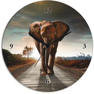 ARTland Ein Elefant läuft auf der Straße 30,0 cm 30 braun