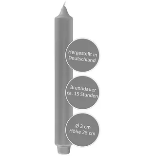 Fink Stabkerze 25 cm grau