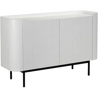Mid.you Sideboard, Schwarz, Weiß, Metall, Holzwerkstoff, 2 Fächer, 120x80x40 cm, Wohnzimmer, Kommoden & Sideboards, Sideboards