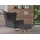 Ohrensessel Telford Mikrofaser 77 x 106 x 92 cm Grau mit Hocker