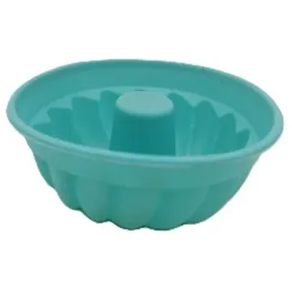 BURI Backform 12x BURI Mini Gugelhupfform 12er Set Blau Napfkuchen Rühr Rund Marmor