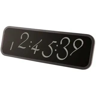 Lexon Script Clock Large black (negative display)