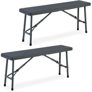 Relaxdays Bierbank 42 x 100 x 25 cm Grau
