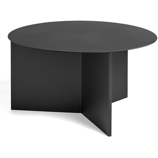 Hay Slit Table XL Round Beistelltisch, Stahl, Black, 35,5cm